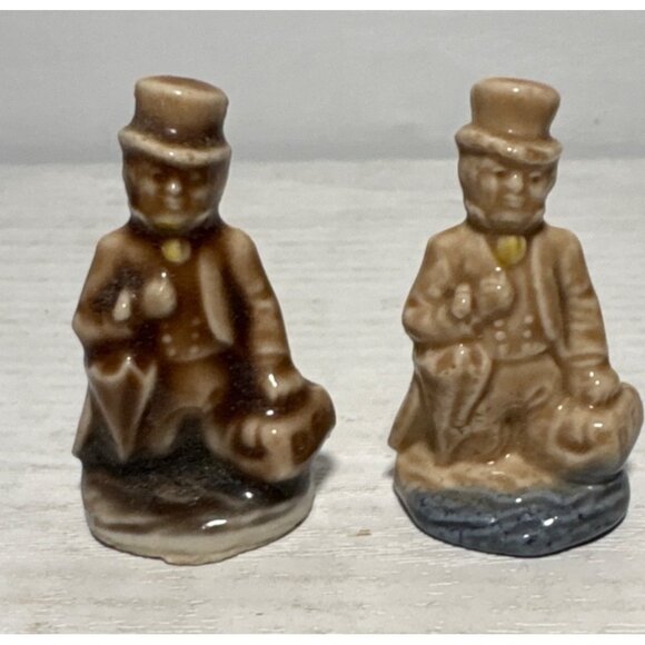 Vintage Wade Whimsies Dr. Foster England Ceramic Red Rose Tea Set of 2 - Picture 1 of 4